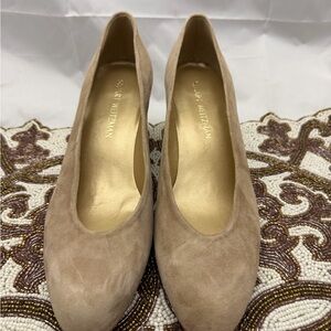Stuart Weitzman Beige Suede Heels